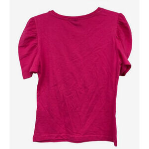 Derek Heart BEETROOT PURPLE large Knit Top NEW Short Sleeve Puff Shoulder